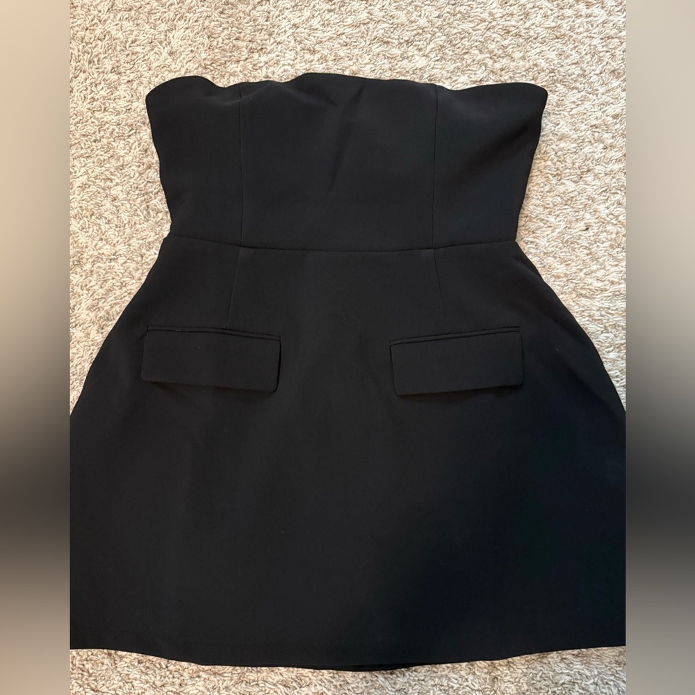 Odd muse Black Strapless Dress size large - Picture 8 of 9